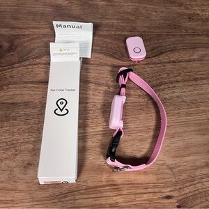 NIB Cat Dog Pet Collar with GPS Tracker PINK
